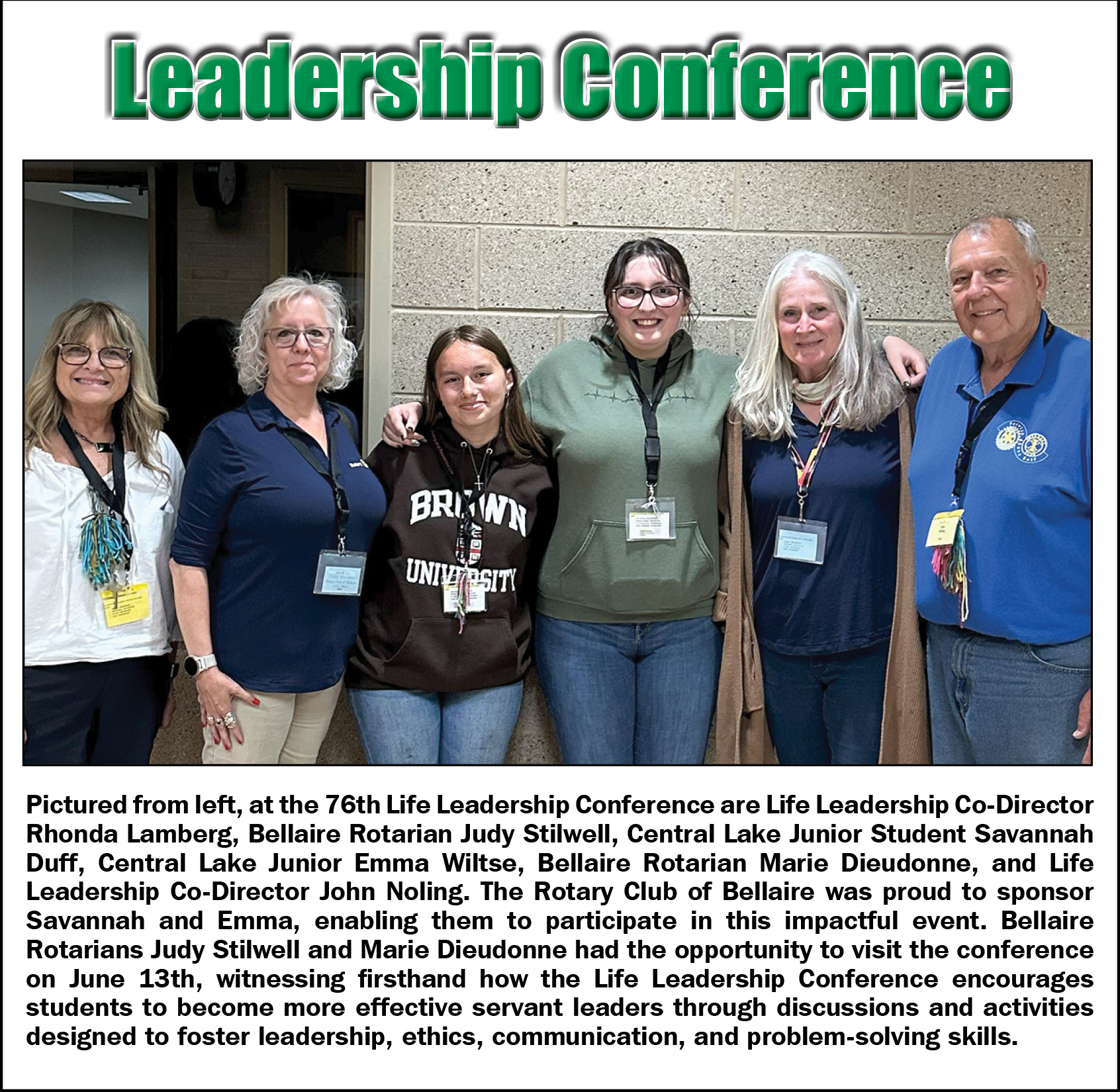 Rotary Club of Bellaire - Life Leadership 2025